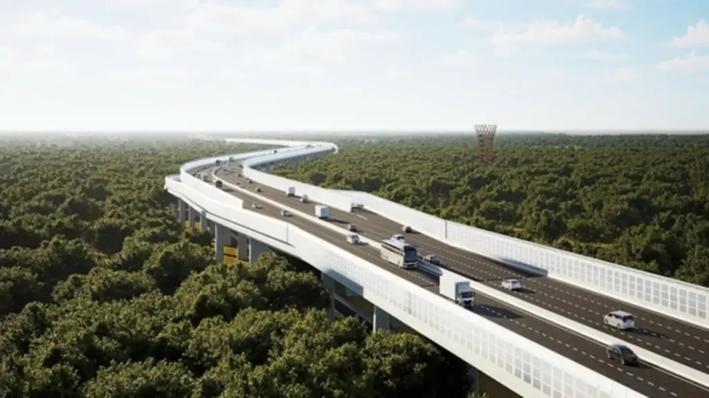 Ảnh phối cảnh 13 km đường trên cao xuyên Khu bảo tồn thiên nhiên văn hóa Đồng Nai