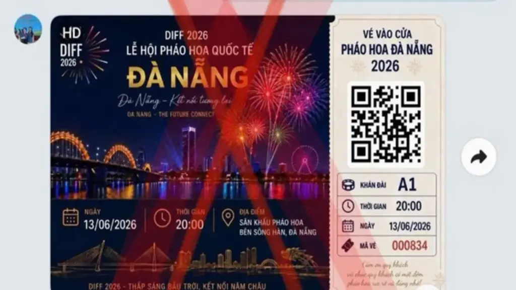 Dùng AI làm vé xem lễ hội pháo hoa quốc tế Đà Nẵng để lừa du khách